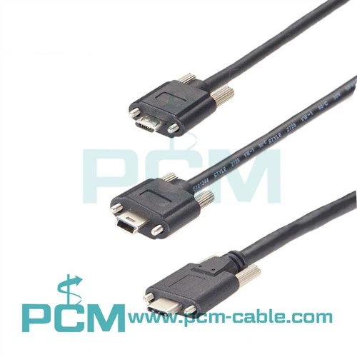 Micro-USB-kabel met slotschroeven