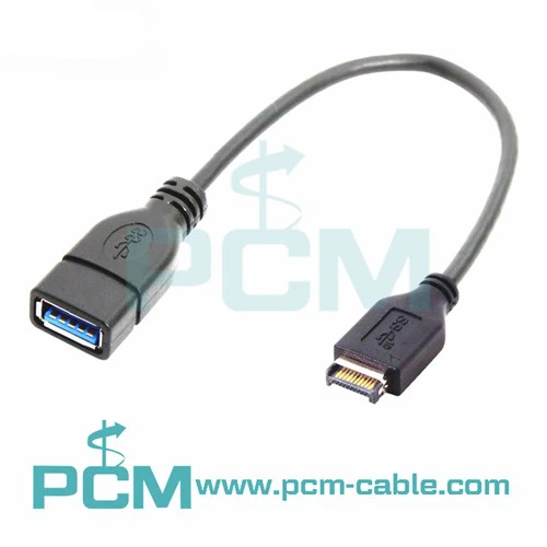 USB 3.1 header op voorpaneel Type-E mannelijk naar USB 3.0 Type-A vrouwelijke kabel