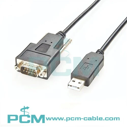 USB naar RS232-kabel W ingebedde elektronica DB9M-connector met FTDI