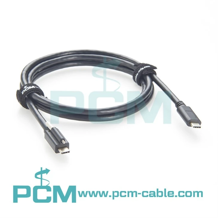 Top Screw Locking USB C to C cable