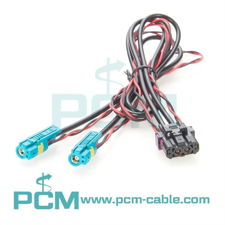 Customizable Fakra Dual to Single Adapter Cable with RG316 RG174 Options