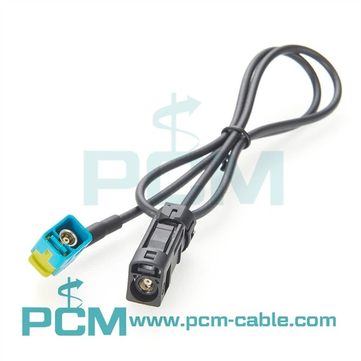 FAKRA IP67 Waterproof Extension Cable - Right Angle to Straight Female, RG174 50 Ohm
