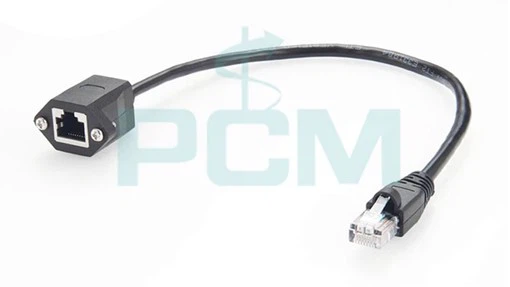 Screw lock panel mount Ethernet cable Screw lock panel mount Ethernet cable