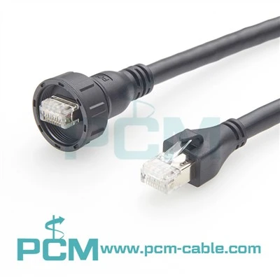 Robuuste waterdichte Ethernet-kabel RJ45 mannelijk naar mannelijk
