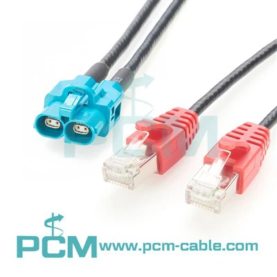 Dual-Port Automotive Ethernet Cable H-MTD naar RJ45