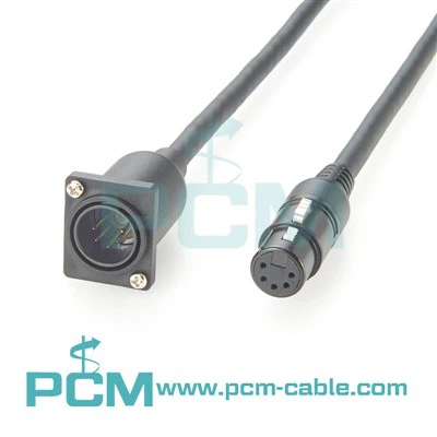 Paneel Mount DMX Male 5- Pin Extension Cable Mannelijk tegen vrouw