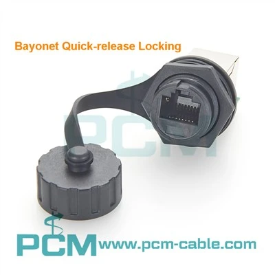 RJ45 waterdichte connector bajonetsluiting